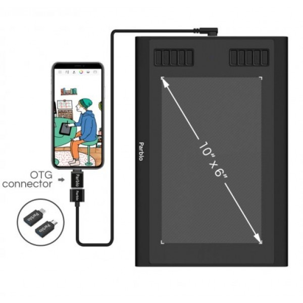 Фото - Микроповреждение - Графический планшет Parblo A610 Plus V2 Black