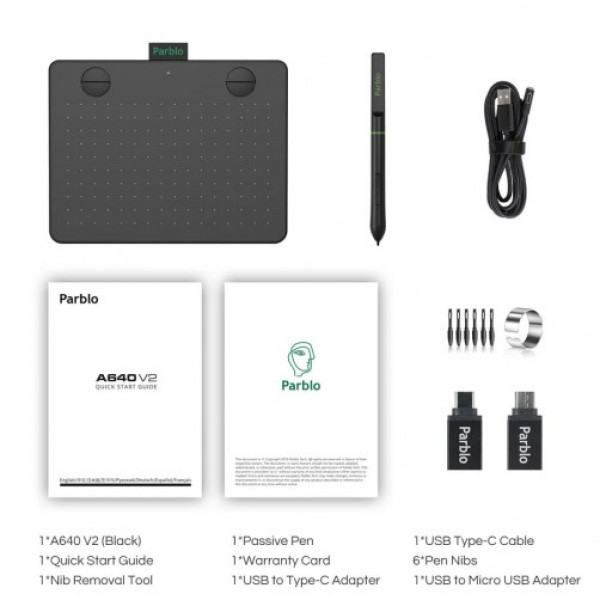 Фото - Графический планшет Parblo A640 V2 Black