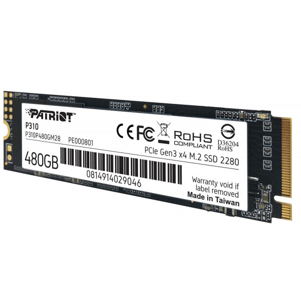Фото - SSD-накопитель внутренний Patriot M.2 480GB PCIe 3.0 P310 (P310P480GM28)