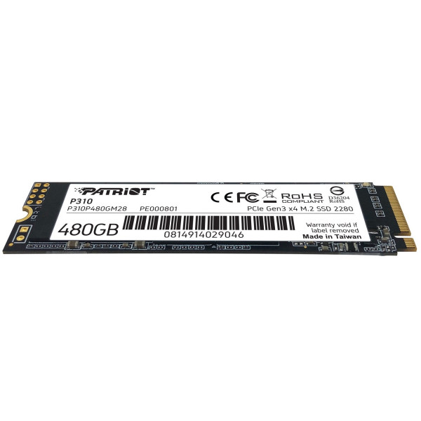 Фото - SSD-накопитель внутренний Patriot M.2 480GB PCIe 3.0 P310 (P310P480GM28)