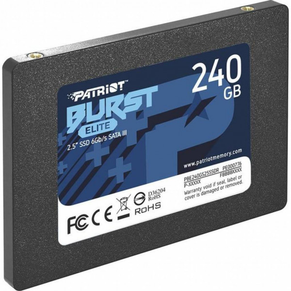 Фото - SSD-накопитель внутренний Patriot 240GB Burst Elite 2.5" SATAIII TLC (PBE240GS25SSDR)