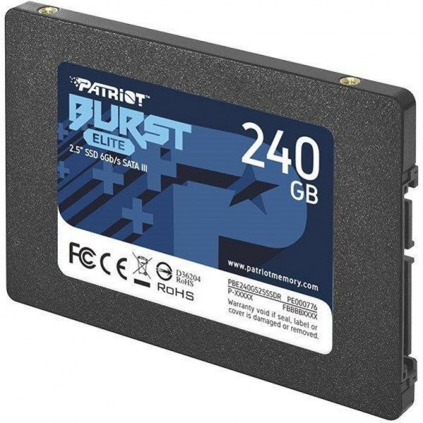 Фото - SSD-накопитель внутренний Patriot 240GB Burst Elite 2.5" SATAIII TLC (PBE240GS25SSDR)