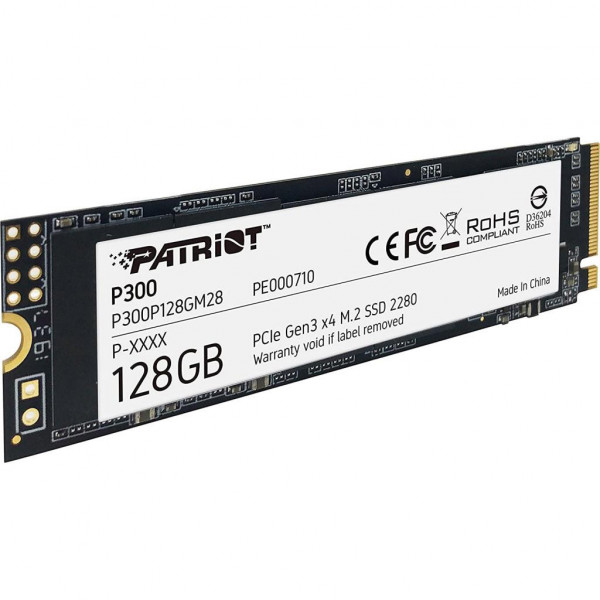 Фото - Уценка - SSD-накопитель внутренний Patriot P300 128GB M.2 2280 PCIe NVMe 3.0 x4 TLC (P300P128GM28)