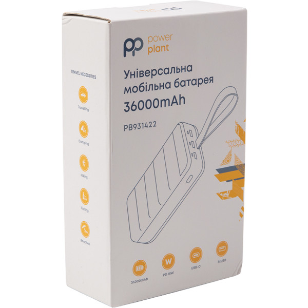 Фото - Батарея мобильная PowerPlant 36000mAh Black (PB931422)