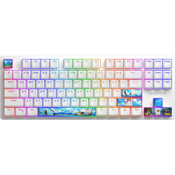Фото - Дополнительные сменные клавиши для клавиатуры Hator Authentic Edition PBT keycaps Fighting cats (HTS-705)