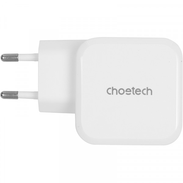 Фото - Сетевое зарядное устройство Choetech GaN USB Type-C 45W PD, QC, PPS (PD8007)