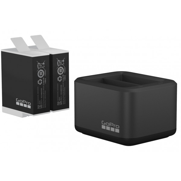 Фото - Уценка - З/устройство для экшн-камеры GoPro Dual Battery Charger + Аккумулятор Enduro 2 шт. для HERO11,10,9 (ADDBD-211-VE)