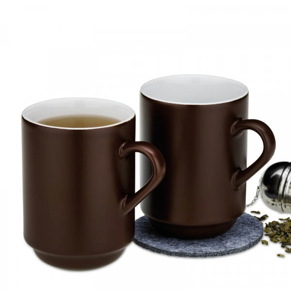 Фото - Набор чашек Kela Mattia 300 мл 2 шт. Brown (12758)