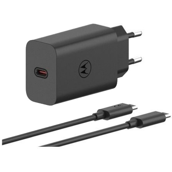Фото - Сетевое зарядное устройство Motorola 68W USB-С + 1m Black (PG38C06281)