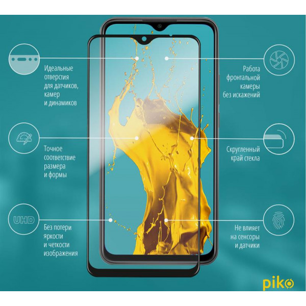 Фото - Защитное стекло для смартфона Piko Xiaomi Redmi 9 Black Full Glue 0.3mm 2.5D (1283126503023)