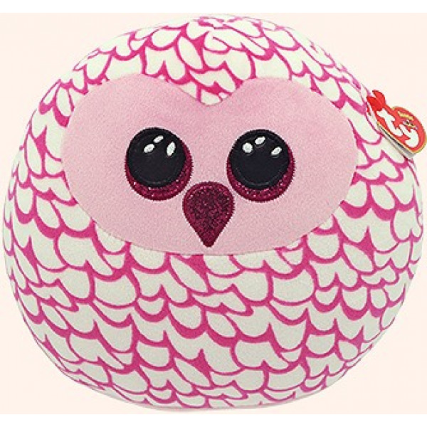 Фото - Мягкая игрушка подушка TY SQUISH-A-BOOS  Розовая сова "PINKY" 20 см (39300)