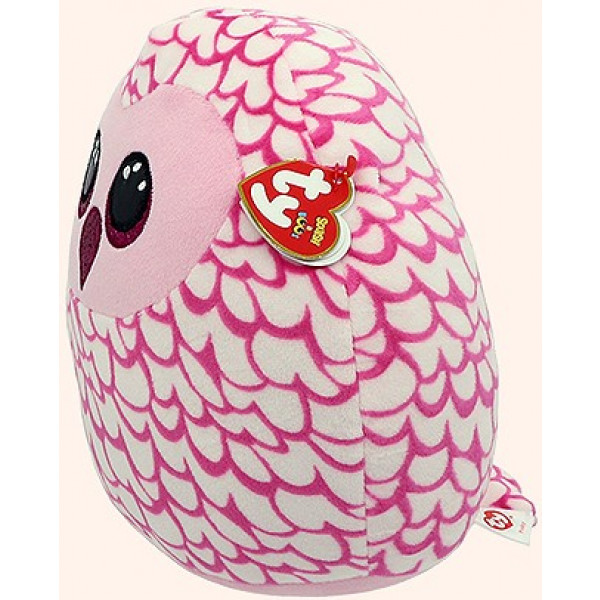Фото - Мягкая игрушка подушка TY SQUISH-A-BOOS  Розовая сова "PINKY" 20 см (39300)