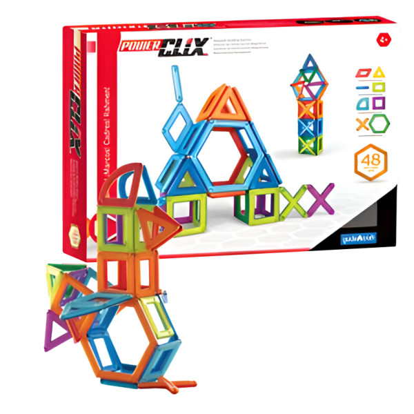Фото - Магнитный конструктор Guidecraft PowerClix Frames, 48 деталей (G9200)