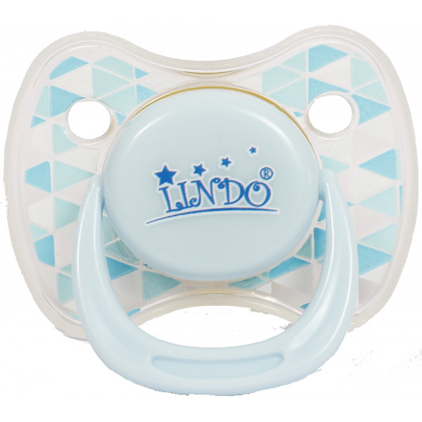 Фото - Круглая пустышка Lindo голубой (Pk009/12+гол) Фото - Круглая пустышка Lindo голубой (Pk009/12+гол)