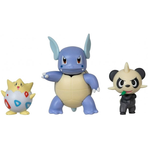 Фото - Набор игровых фигурок Pokemon W17 - ТОГЕПИ, ПАНЧАМ, ВАРТОРТЛ (PKW3051)