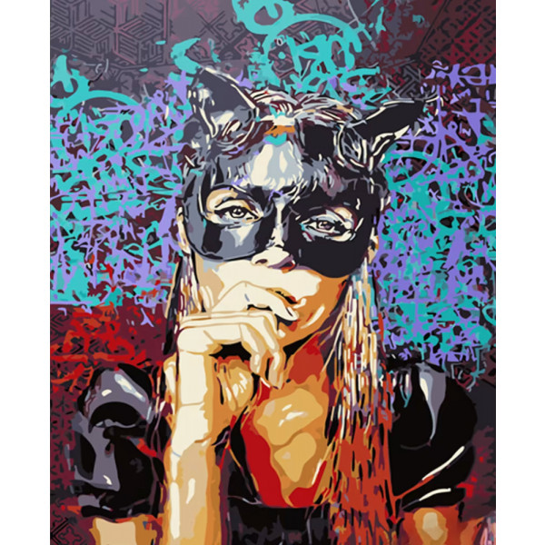 Фото - Картина по номерам Strateg Арт Женщина-кошка 40х50 см (GS557) Фото - Картина по номерам Strateg Арт Женщина-кошка 40х50 см (GS557)