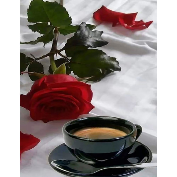 Фото - Алмазная живопись Strateg Кофе в постель 40х50 см (JSFH85890)