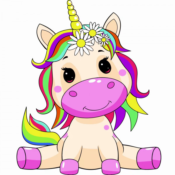 Фото - Картина по номерам Strateg Единорожка 30х30 см (ES-0846) Фото - Картина по номерам Strateg Единорожка 30х30 см (ES-0846)