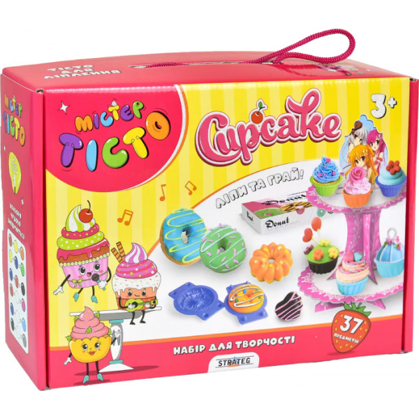 Фото - Лепка из теста Strateg Мистер тесто Cupcake на украинском языке (41016)