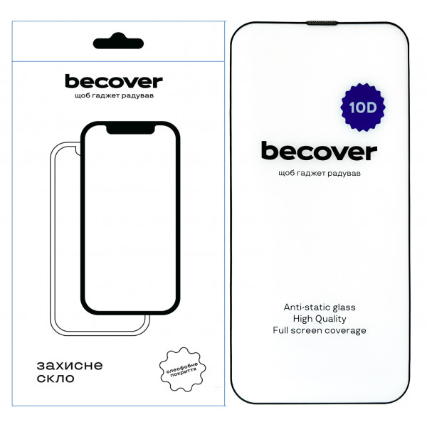 Фото - Защитное стекло для смартфона BeCover for Apple iPhone 13 Pro Max 10D Black (711515)