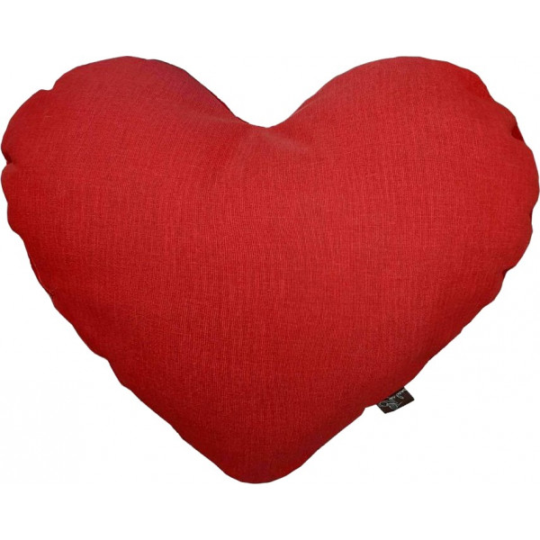 Фото - Подушка декоративная Прованс вязаная красная 40Х33 "Сердце" (012057)