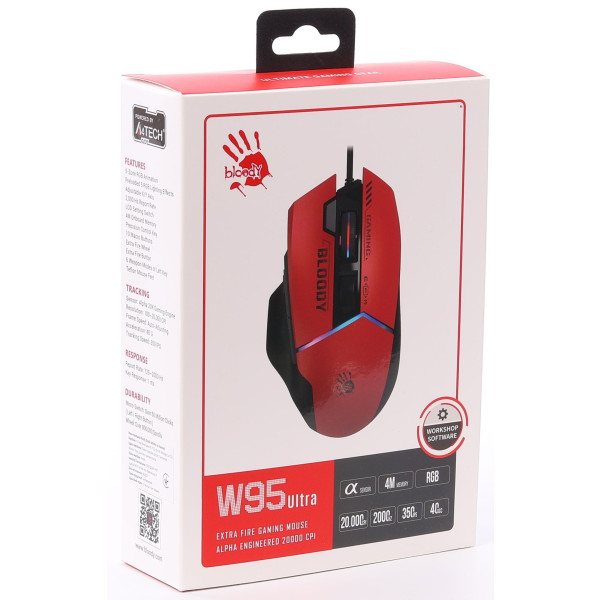 Фото - Мышь проводная игровая Bloody W95 Ultra (Sports Red)