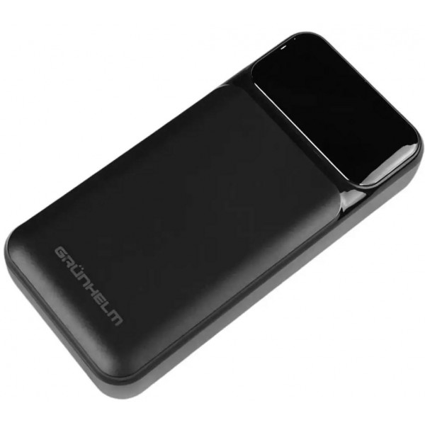 Фото - Батарея мобильная Grunhelm 20.000 mAh Black быстрая зарядка 22.5W (GP-20BQC)