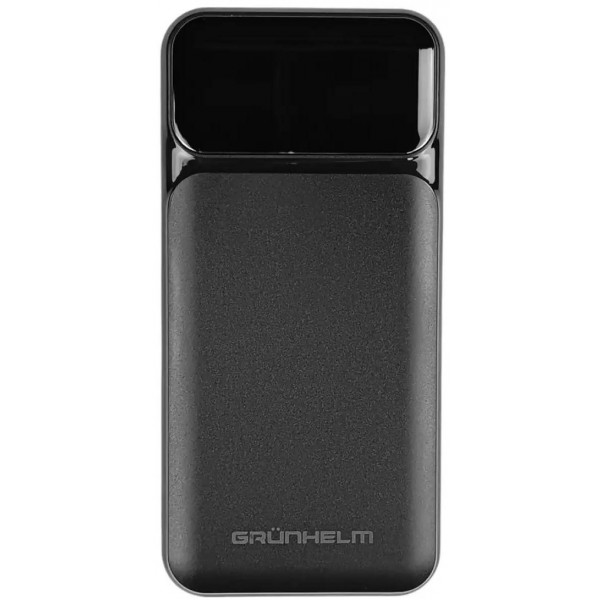 Фото - Батарея мобильная Grunhelm 20.000 mAh Black быстрая зарядка 22.5W (GP-20BQC)