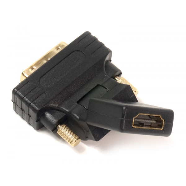 Фото - Переходник DVI - HDMI PowerPlant HDMI (AF) - DVI (AM) Black (KD00AS1301)