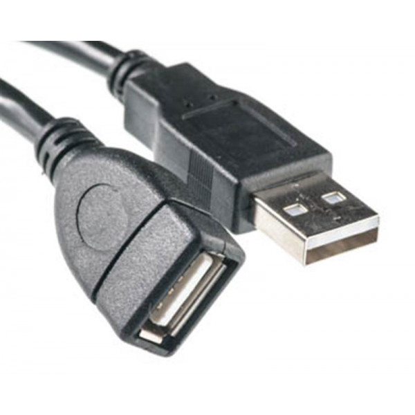 Фото - Переходник PowerPlant USB2.0 (AF)-USB2.0 (AM) 0.1m Black (KD00AS1209)
