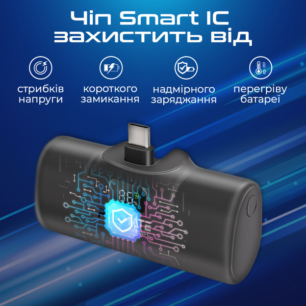 Фото - Батарея мобильная Promate 5000mAh (powerup-c.black)