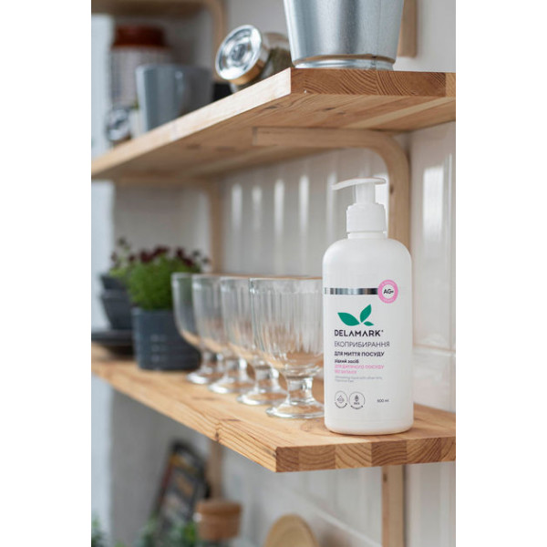 Фото - Средство для ручного мытья посуды DeLaMark с ионами серебра Алоэ вера 500 мл (4820152331007)