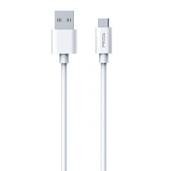 Фото - Кабель синхронизации данных Proda PD-B72m microUSB 2.4А White (PD-B72m-WHT)
