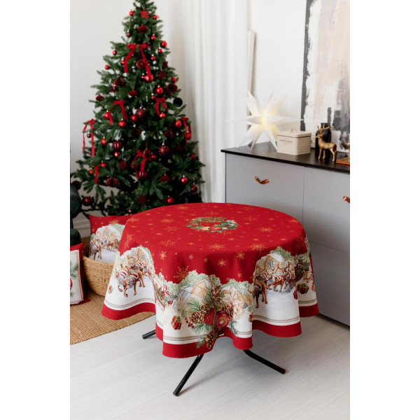 Фото - Скатерть круглая Прованс PRESENT D180 см (041703) Фото - Скатерть круглая Прованс PRESENT D180 см (041703)