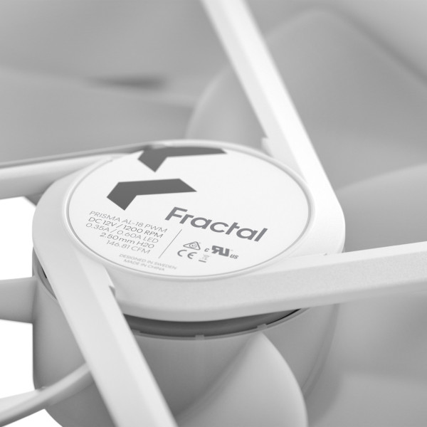 Фото - Корпусный вентилятор Fractal design Prisma AL-18 ARGB PWM White (FD-FAN-PRI-AL18-PWM-WT)