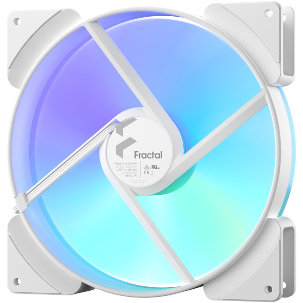Фото - Корпусный вентилятор Fractal design Prisma AL-18 ARGB PWM White (FD-FAN-PRI-AL18-PWM-WT)