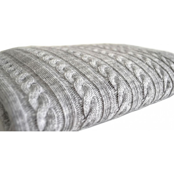 Фото - Плед полуторный Прованс SOFT косы Серый 140х180 (011696)