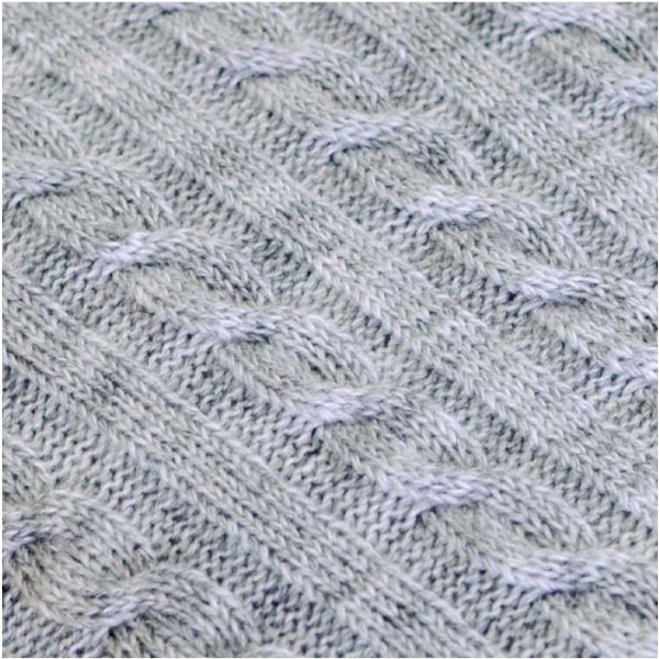 Фото - Плед полуторный Прованс SOFT косы Серый 140х180 (011696)