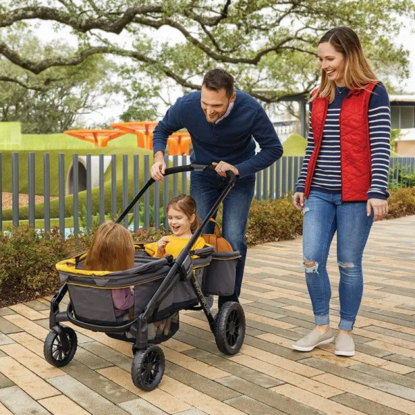 Фото - Коляска для двойни прогулочная Evenflo Pivot Xplore All-Terrain Stroller Wagon Gypsy (32884198252)