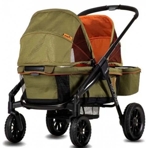 Фото - Коляска для двойни прогулочная Evenflo Pivot Xplore All-Terrain Stroller Wagon Gypsy (32884198252)