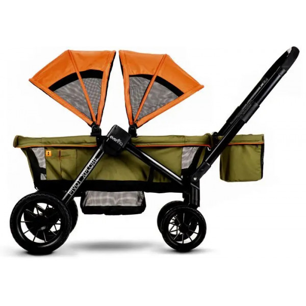 Фото - Коляска для двойни прогулочная Evenflo Pivot Xplore All-Terrain Stroller Wagon Gypsy (32884198252)