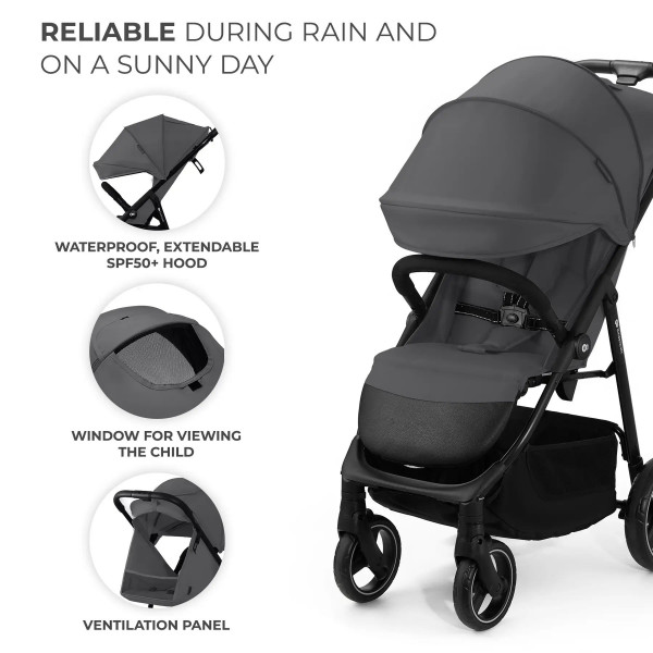 Фото - Коляска прогулочная Kinderkraft Trig 3 Granite Grey (KSTRIG03GRY0000)