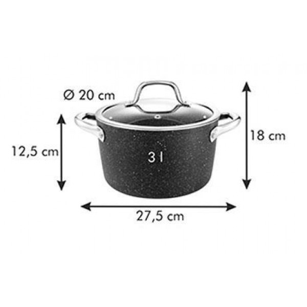 Фото - Кастрюля tescoma 780323 President Stone 20 см 3.0 л