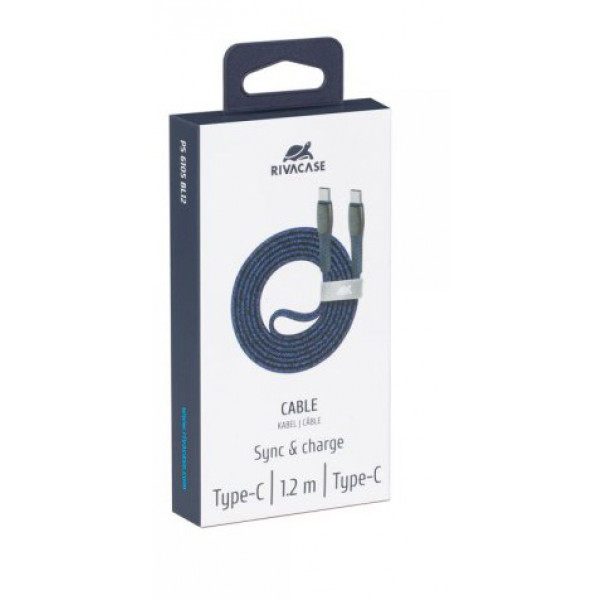 Фото - Кабель синхронизации данных RIVACASE USB 2.0 Type-C/Type-C (PS6105 BL12)