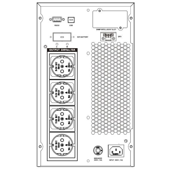 Фото - Источник бесперебойного питания SVC PT-2KSB-LCD