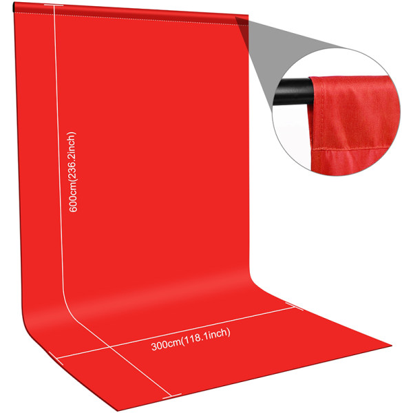 Фото - Фон для студии Puluz PU5206R 3x6 м Red