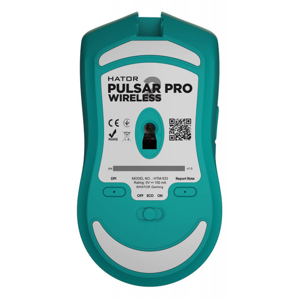 Фото - Мышь беспроводная игровая Hator Pulsar 2 PRO Wireless Mint (HTM-533)