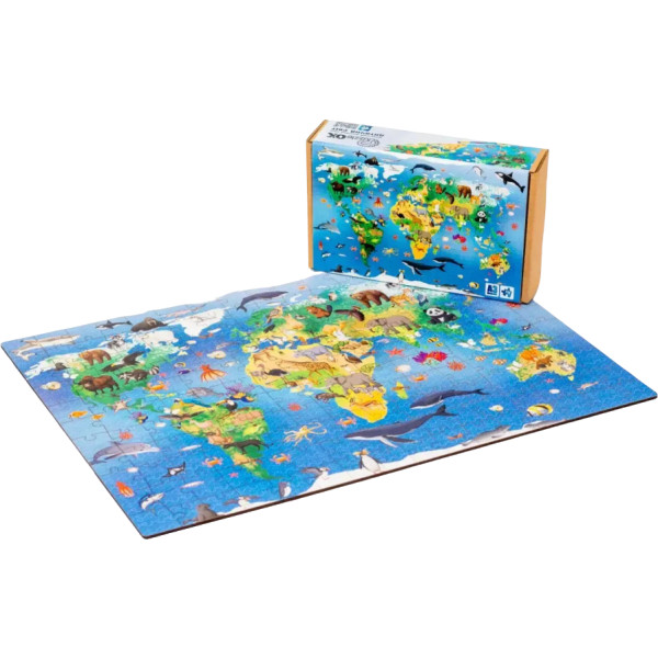 Фото - Пазлы деревянные (5-7 лет) PuzzleOk Фигурный деревянный пазл "Детский Мир" А3 (Puz-04024)