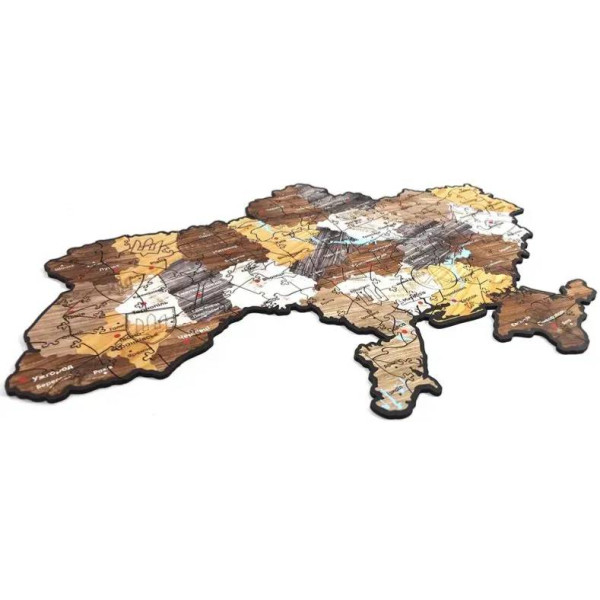 Фото - Пазлы деревянные (5-7 лет) PuzzleOk Фигурный деревянный пазл "Карта Украины" А3 (PuzA3-012101)