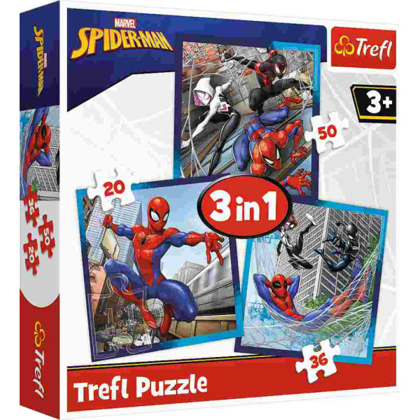 Фото - Пазлы (3-4 года) Trefl 3в1 Spiderman Друзья-пауки (5900511348743)